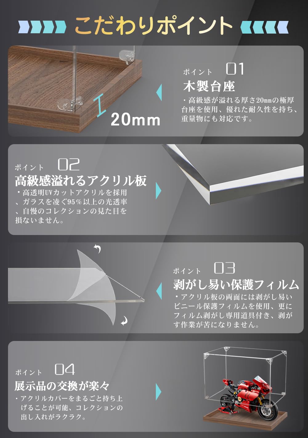 Amazon.co.jp: 【選べる2451サイズ】KUKERフィギュアケース アクリル